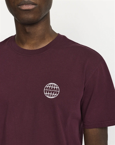 Revolution - Application T-Shirt - Burgundy 